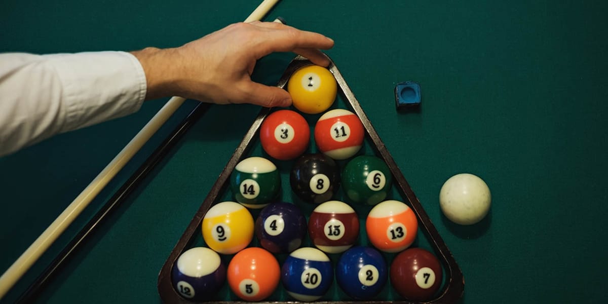 Playing pool at The Copeland in Austin, Texas