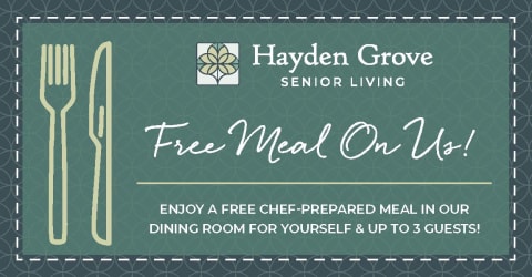 meal ticket for Hayden Grove Senior Living