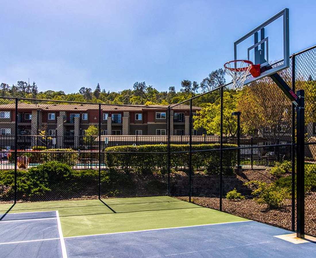 Basketball court at Sterling Ranch in El Dorado Hills, California