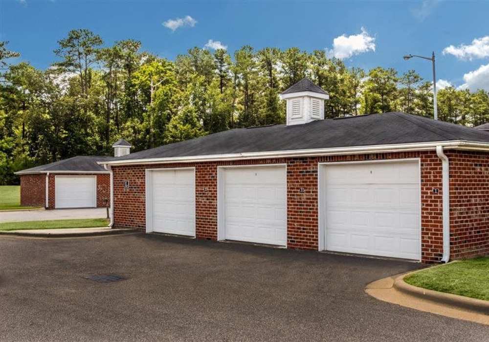 Garage parking at Hidden Creek Village in Fayetteville, North Carolina