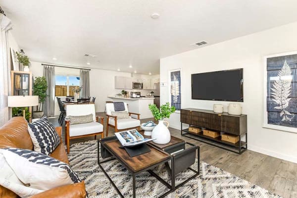 Spacious living room at Isles in Roseville, California