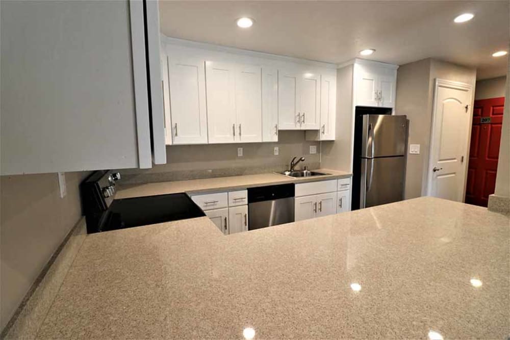 Apartment kitchen at Vista Creek in Castro Valley, California