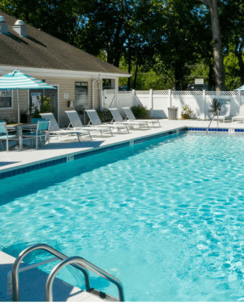 Rendering aerial view of residents pool at The Lily in Charleston, South Carolina