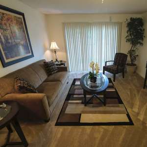 Living area at The Hills in San Diego, California
