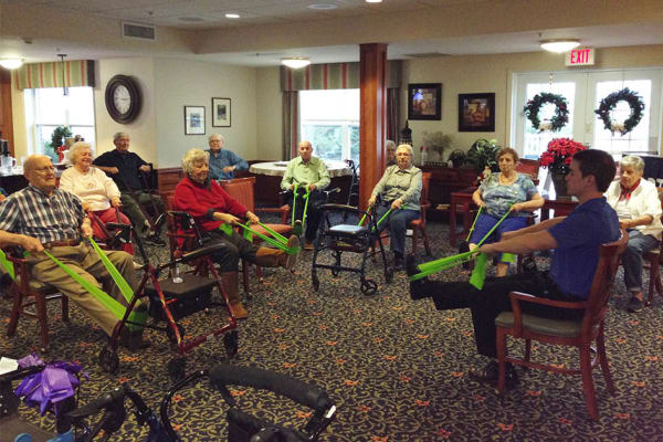 Stretching at Traditions of Hanover in Bethlehem, Pennsylvania