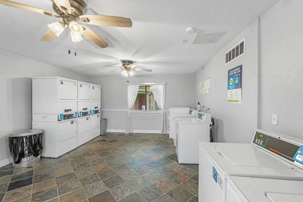 Community laundry facility at Tyndall Pointe in Panama City, Florida