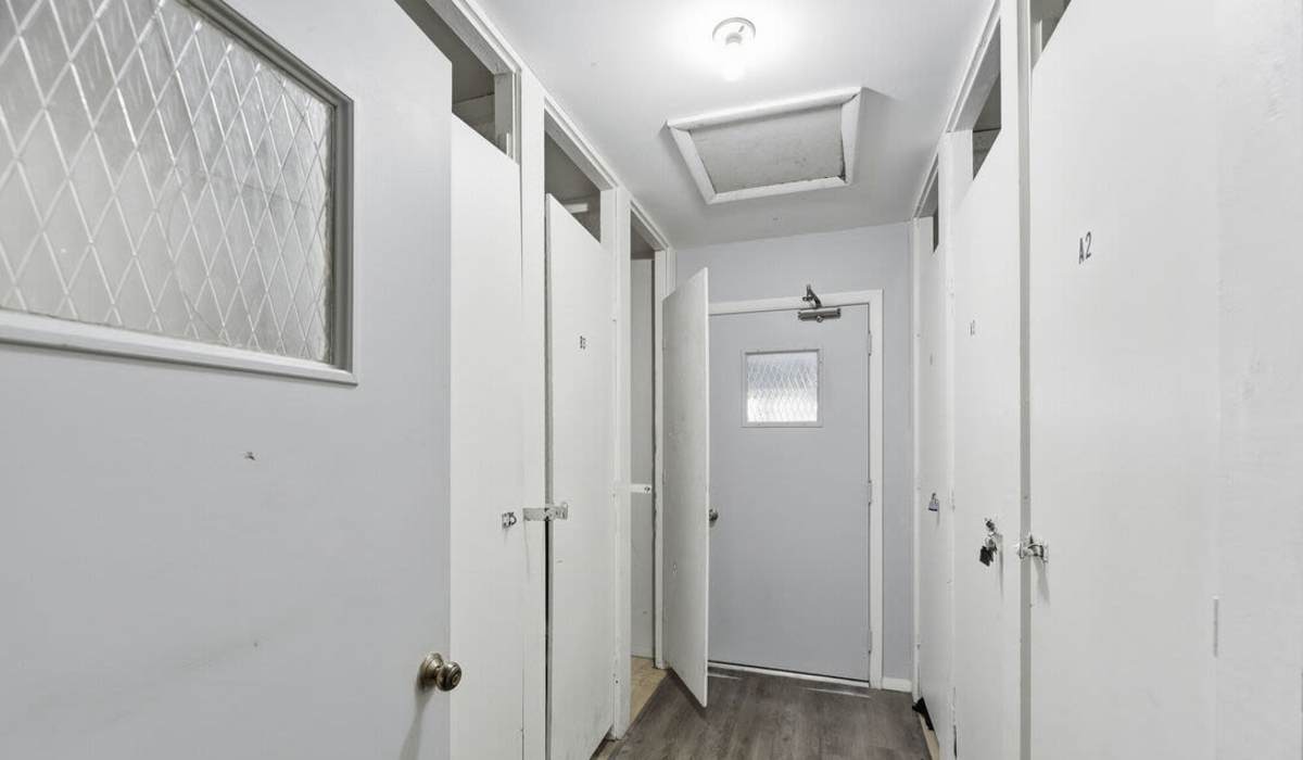 Inviting hallway with sleek finishes and ample storage options at The Reserve at Pin Oak Manor Apartments in Mishawaka, Indiana.