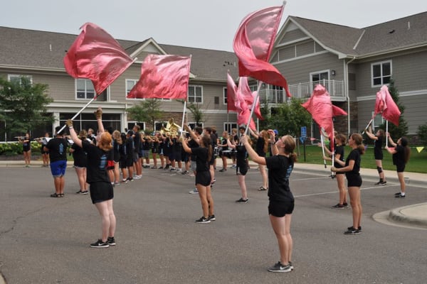 Flag performance for residents at Deephaven Woods in Deephaven, MN