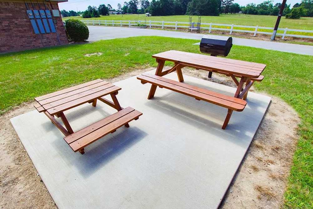 Seating arrangement at Parkview Estates in Liberty City, Texas