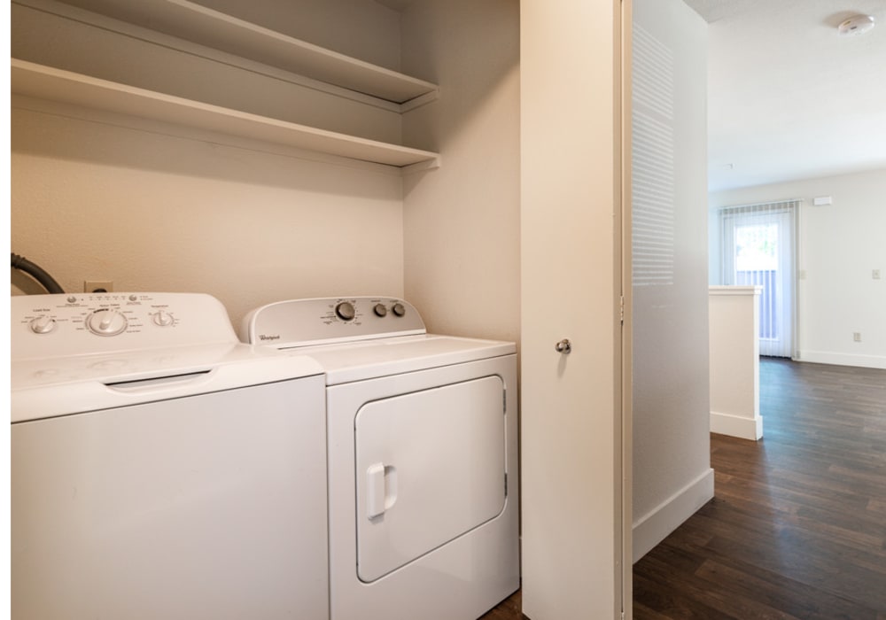 Washer and dryer conncetions at La Vina Apartments in Livermore, California,