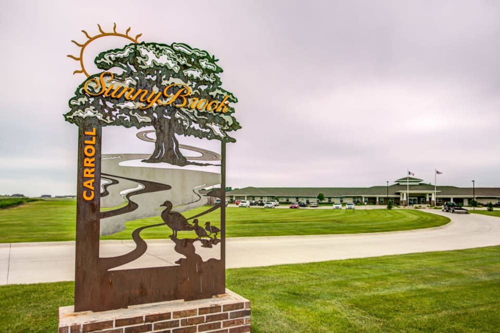 Sunnybrook of Carroll sign and driveway at SunnyBrook Carroll in Carroll, Iowa