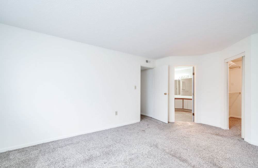 Bedroom with spacious closets at Carriage Court in Cincinnati, Ohio