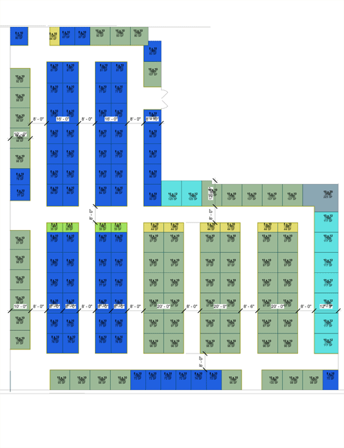 Layout at Grand Slam Market Place in St. Louis, Missouri