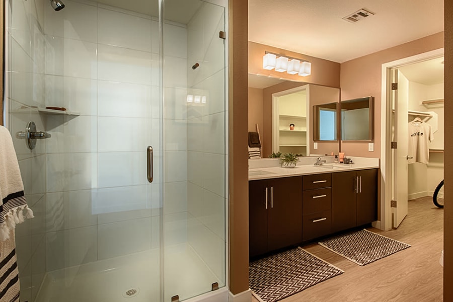 Bathroom model layout at The TOMSCOT in Scottsdale, Arizona