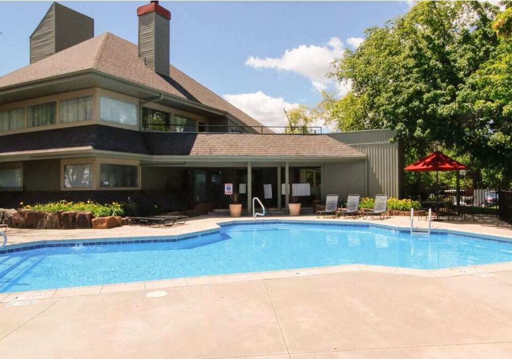 Resort-style pool at Stonehaven Apartments in Hazelwood,Missouri
