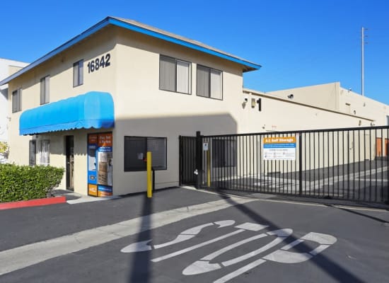 Secure, gated facility at A-1 Self Storage in Fountain Valley, California