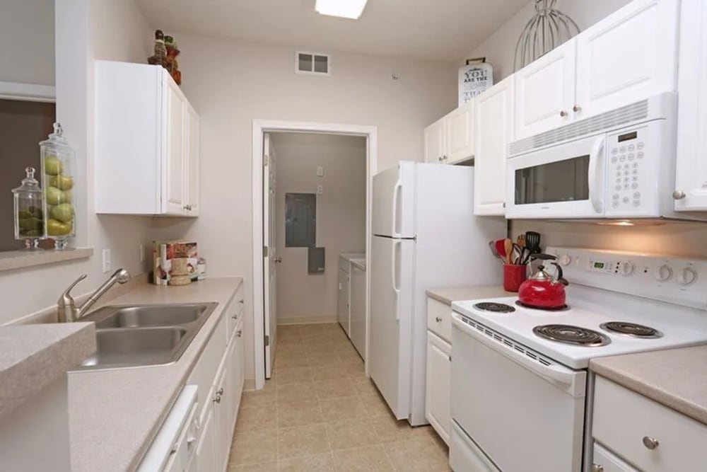 Bright kitchen with appliances at Ventana Hills in Coraopolis, Pennsylvania