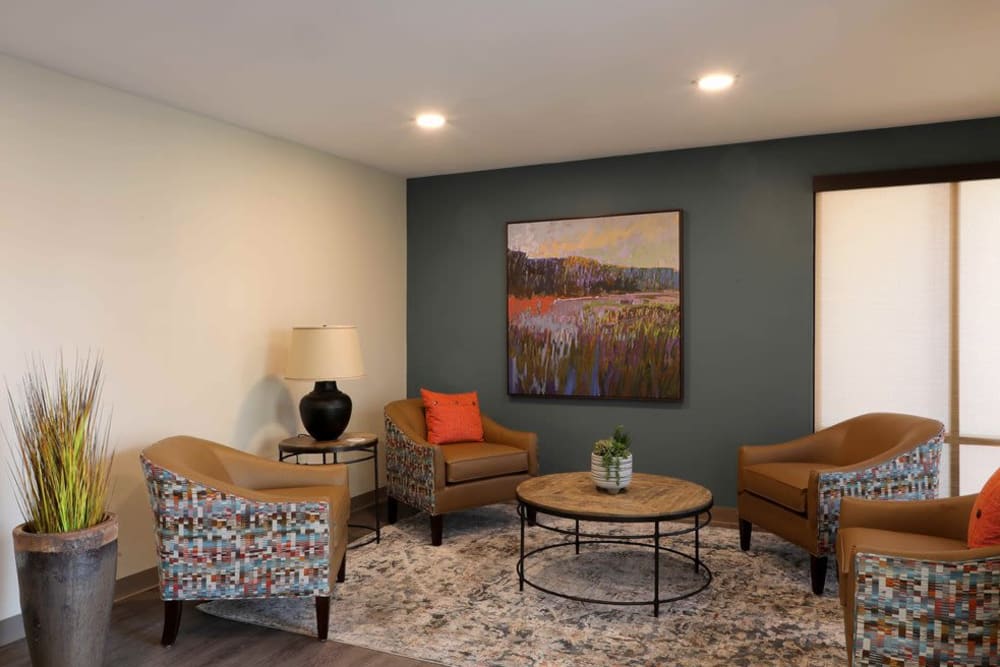 Open living space at Sunny Garden Apartments in La Puente, California