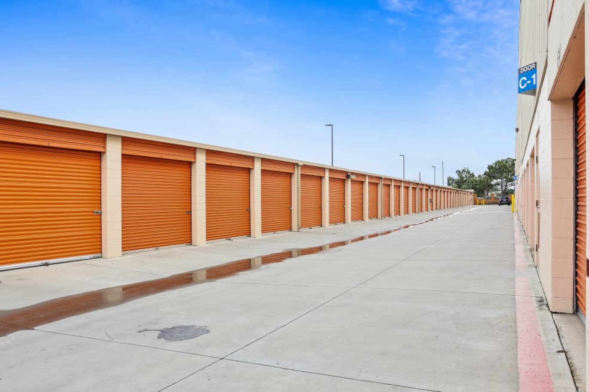 Drive-up storage units at A-1 Self Storage in San Jose, California