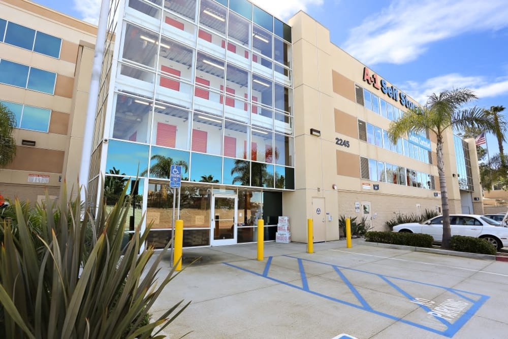 The front entrance to A-1 Self Storage in San Diego, California