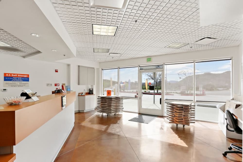 The office at A-1 Self Storage in Lakeside, California