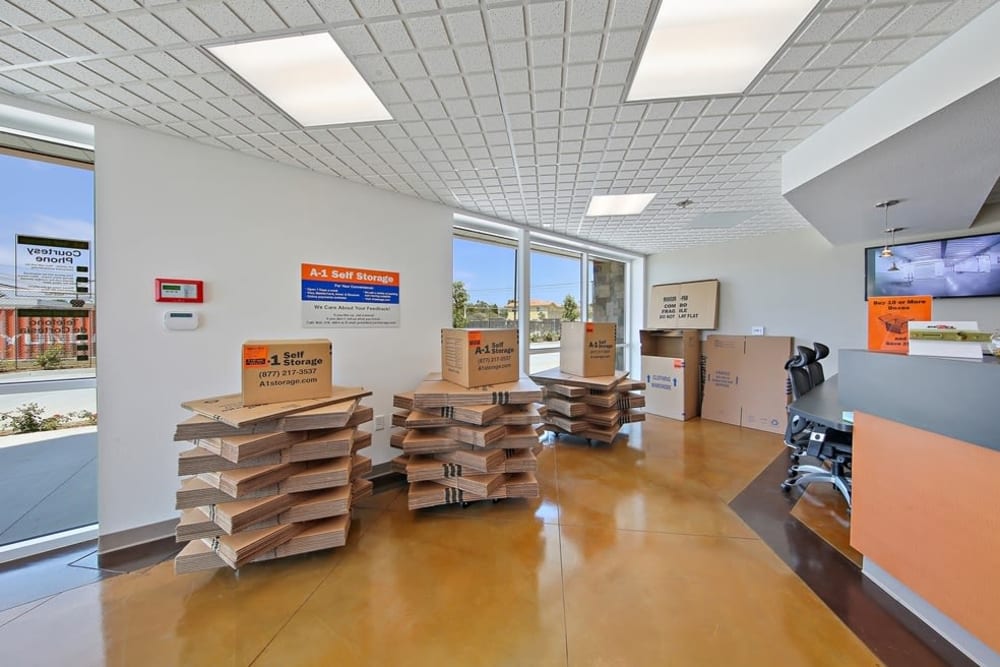 The office at A-1 Self Storage in San Diego, California