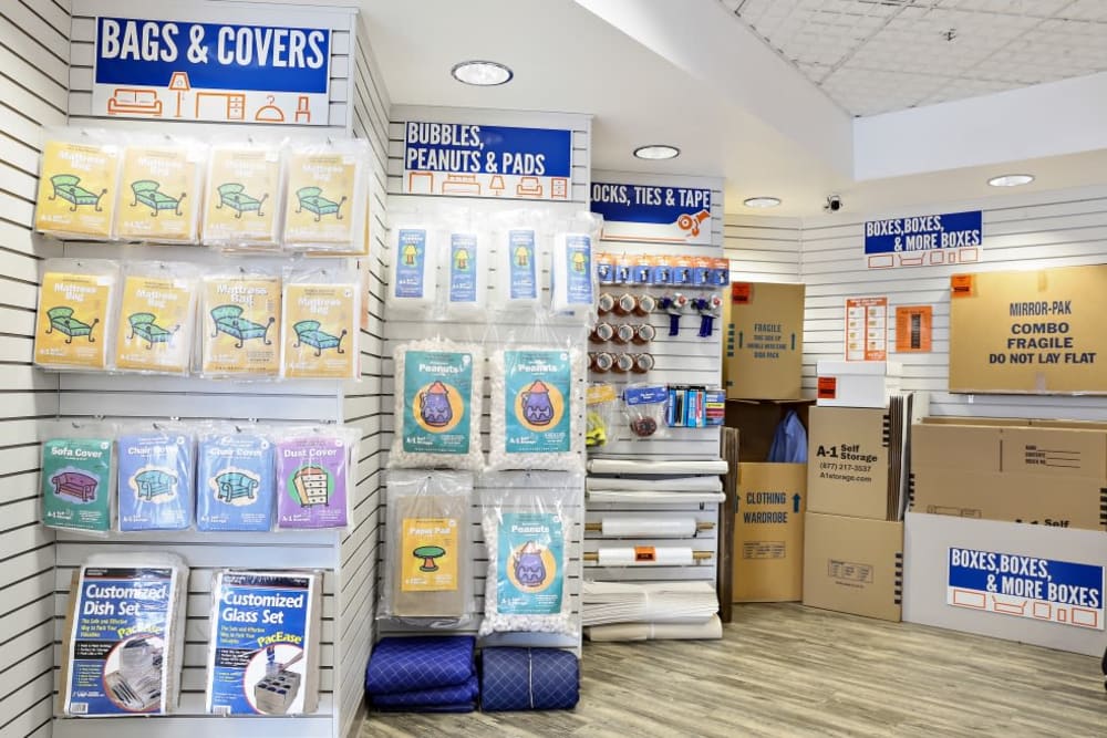 Packing and moving supplies available at A-1 Self Storage in San Jose, California