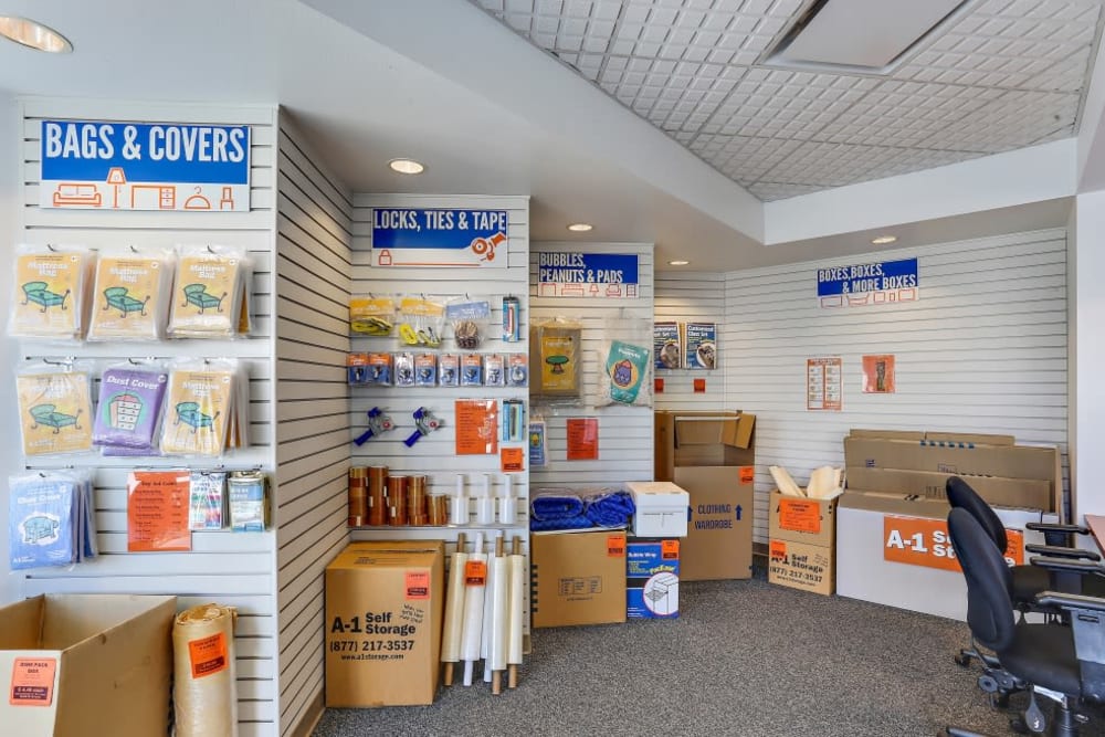 Packing and moving supplies available at A-1 Self Storage in Santa Ana, California