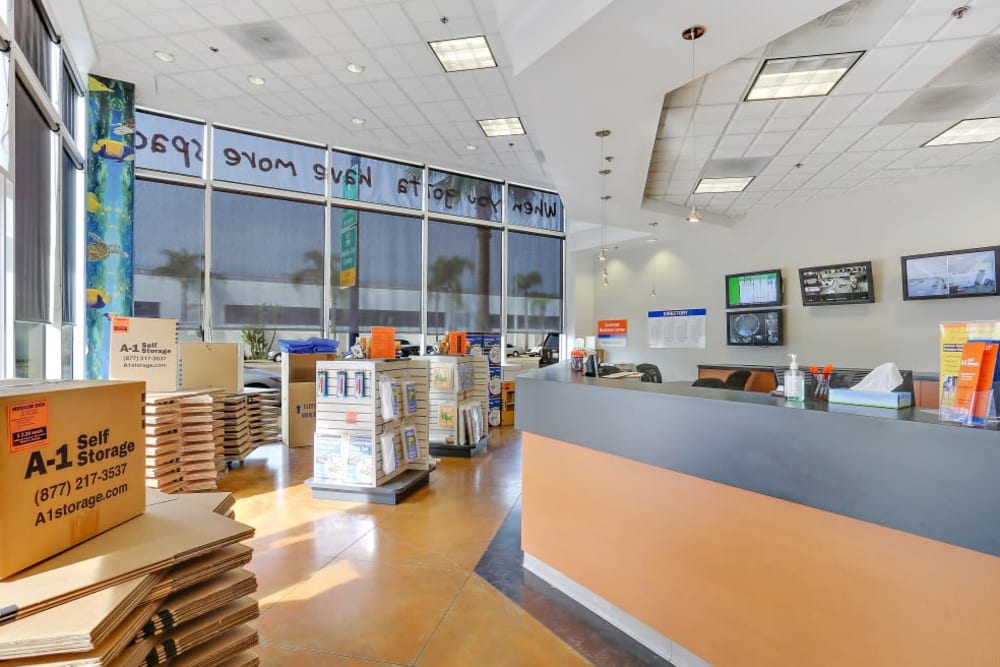 The office at A-1 Self Storage in San Diego, California