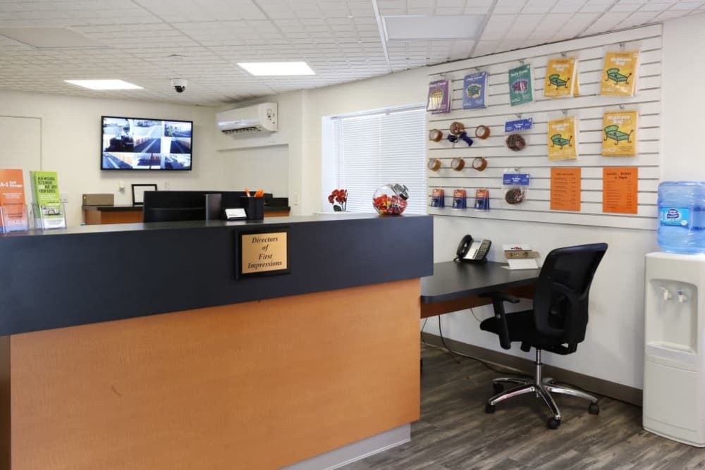 The office at A-1 Self Storage in Fountain Valley, California