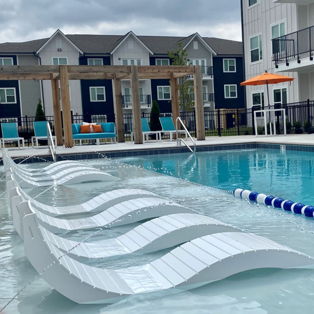on-site swimming pool at Landmark Apartments Phase II in Little Rock, Arkansas
