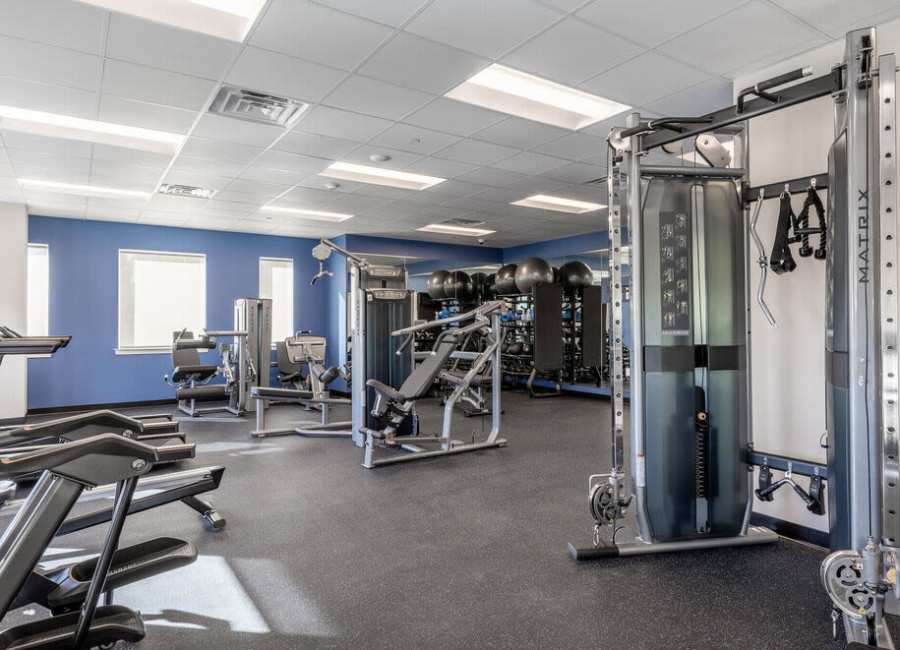 Fitness center at Hilltop Senior in Irvington, New Jersey