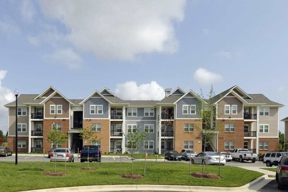 View of community buildings at Adams Crossing Apartment Homes in Waldorf, Maryland