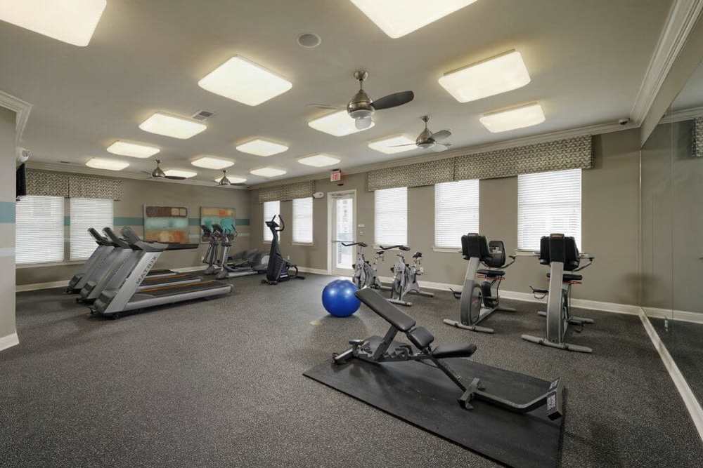 Community fitness center at Adams Crossing Apartment Homes in Waldorf, Maryland