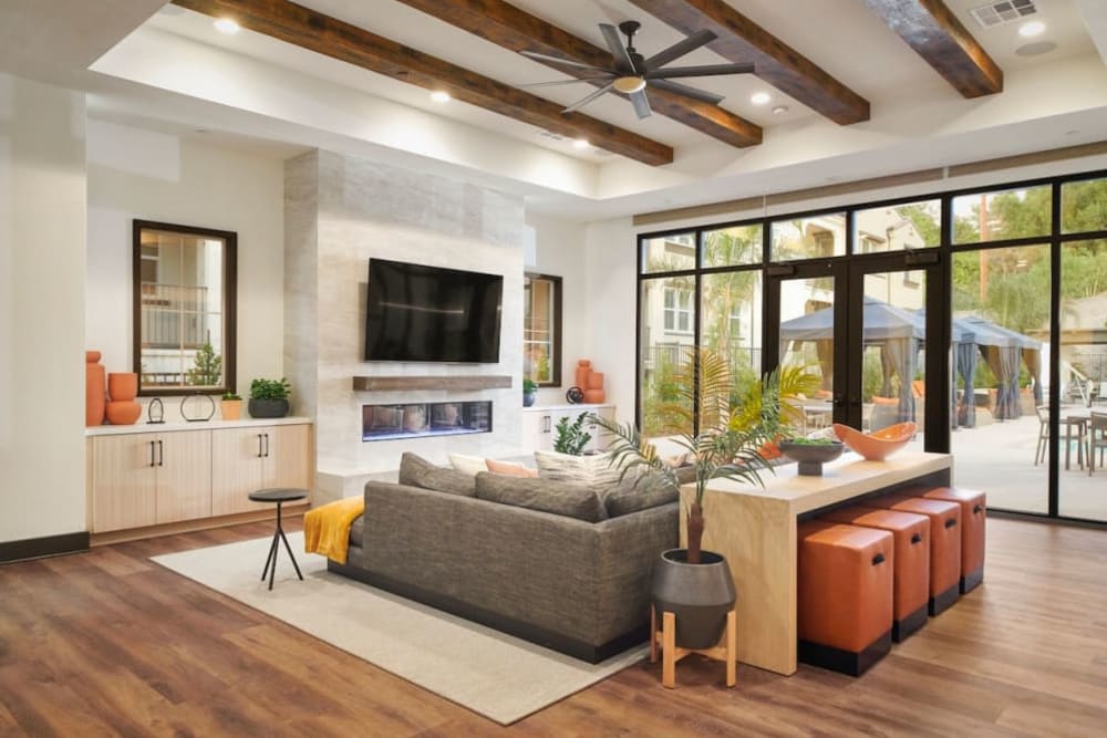 Community room at The Trails at Canyon Crest in Riverside, California