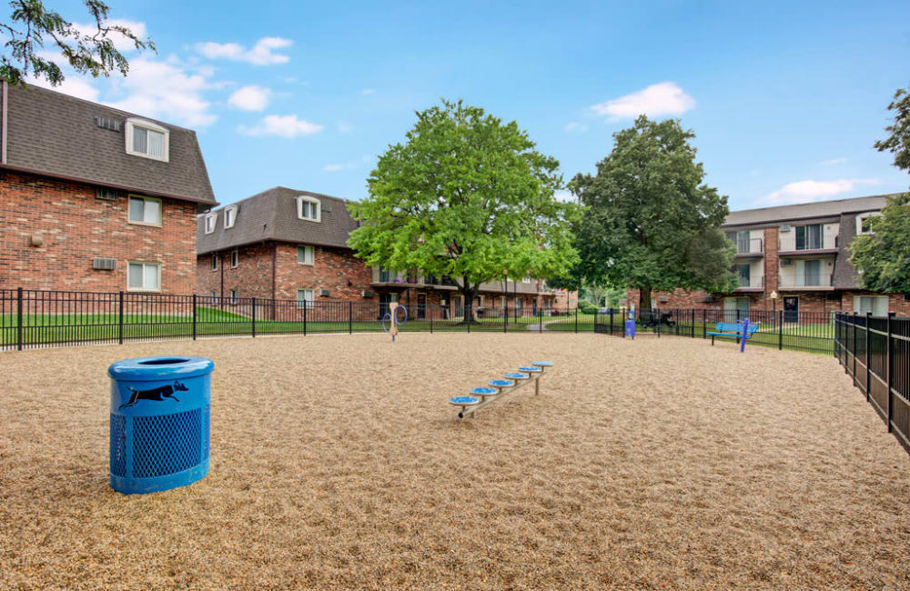 Fenced dog park at Blackhawk Apartment Homes in Elgin, Illinois