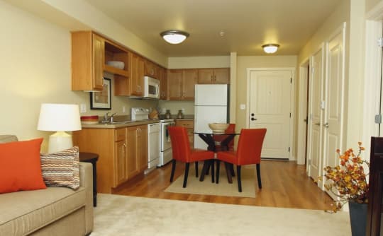 Affinity at Lafayette living room with open layout