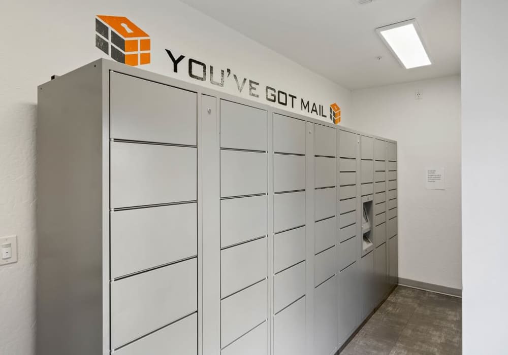 Package hub for the convenience of residents at Cabrillo Apartments in Scottsdale, Arizona