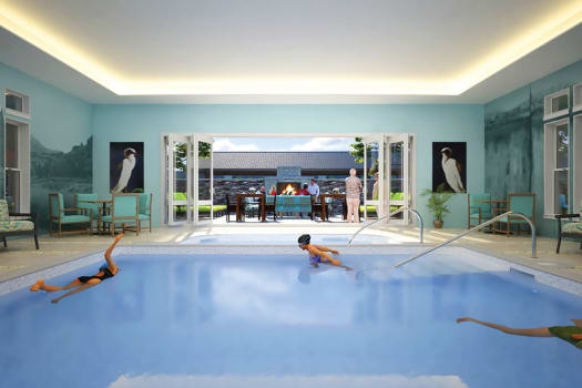 Swimming pool at The Alexander in Bend, Oregon