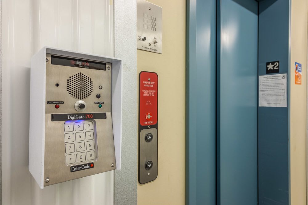 Keypad at Metro Heated Storage in Seattle, Washington.