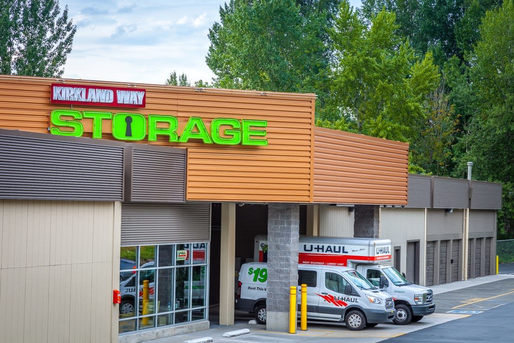 Entrance at Kirkland Way Storage in Kirkland, Washington.