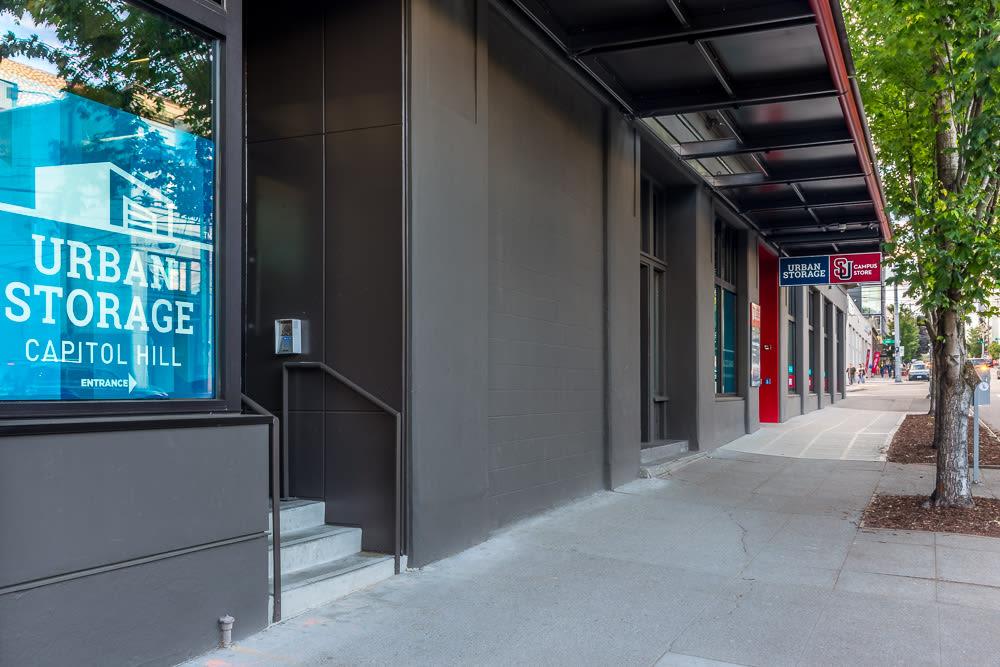 Entrance at Urban Storage - Capitol Hill in Seattle, Washington.