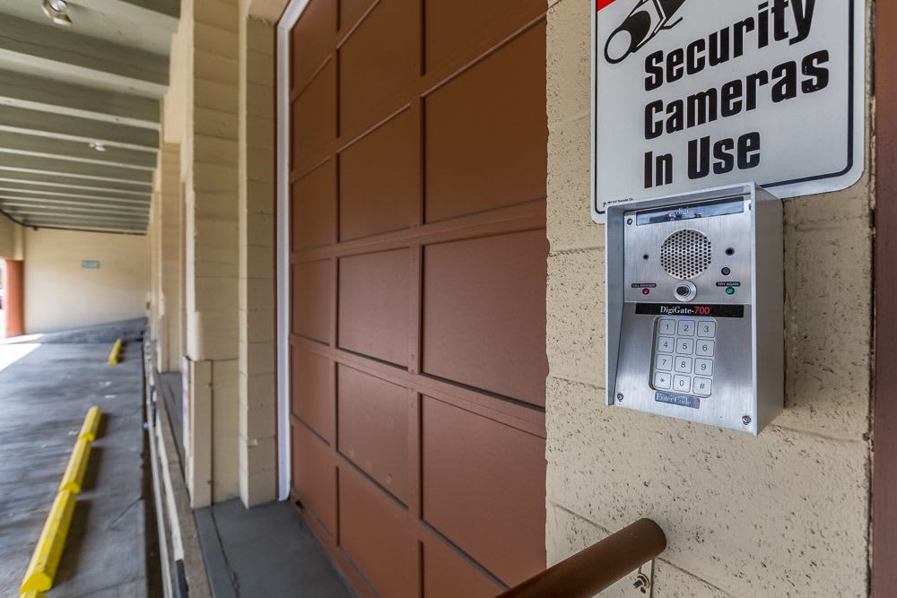 Keypad at A-1 Self Storage in Portland, Oregon.