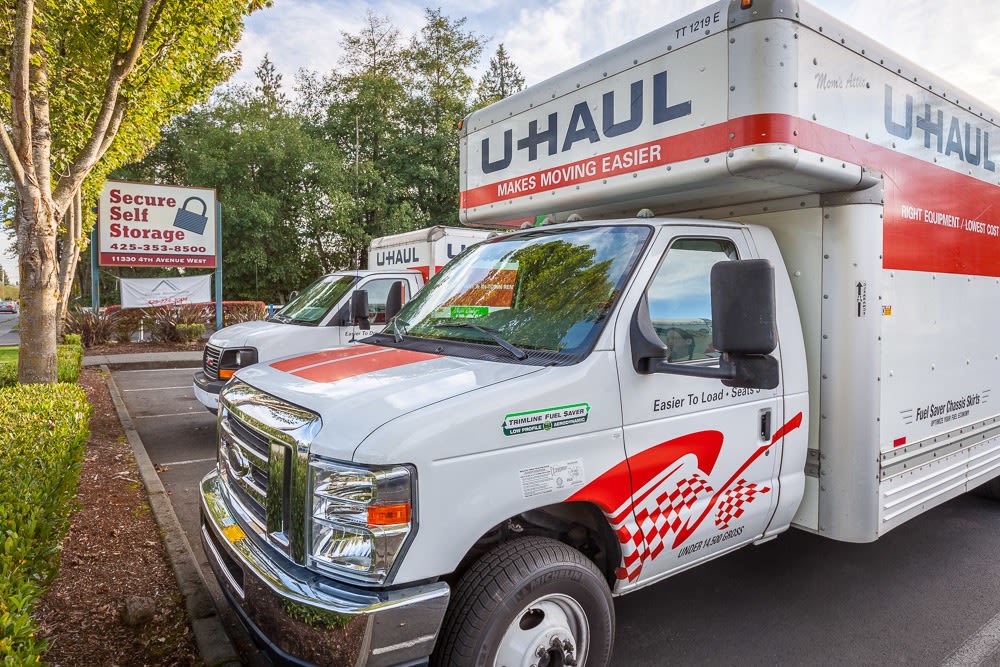 Truck rental at Everett Secure Self Storage in Everett, Washington.