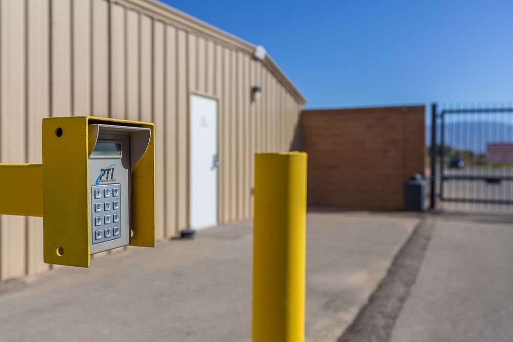 Keypad at Cabezon Storage in Rio Rancho, New Mexico.