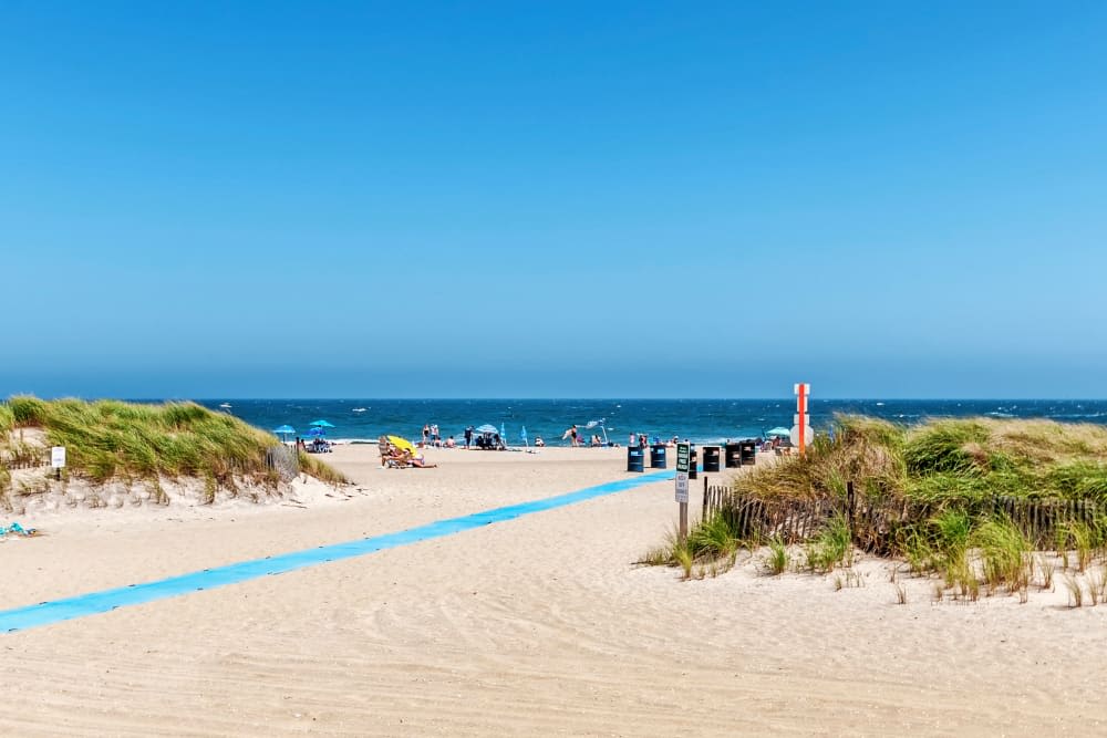 The beach near Brinley Manor in Bradley Beach, New Jersey