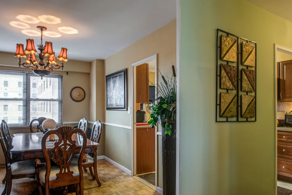 Dining area at Chilton Towers in Elizabeth, New Jersey