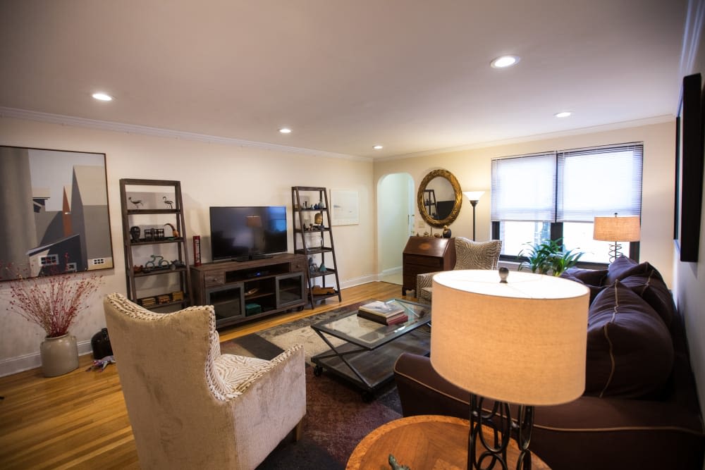 Living room at Englewood Village in Englewood, New Jersey