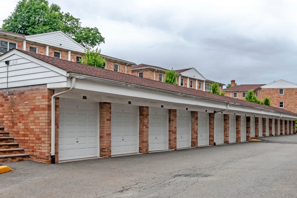 Garage parking at Pompton Gardens in Cedar Grove, New Jersey