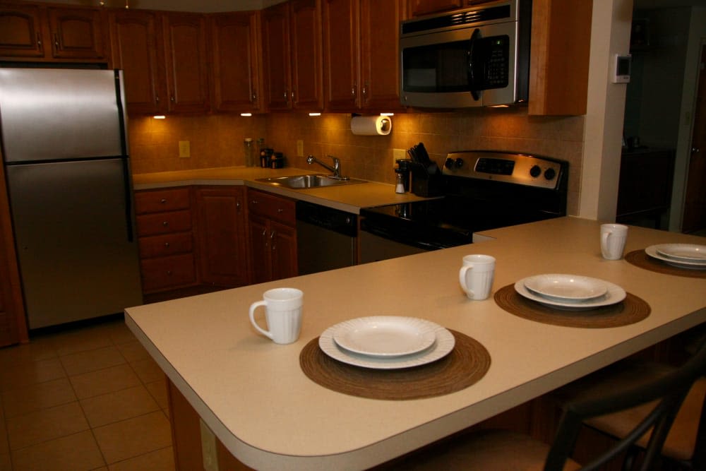 Kitchen of Riverwood Commons in Bordentown, New Jersey